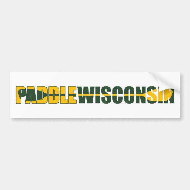 Paddle Wisconsin Kayaking Bumper Sticker (Front)