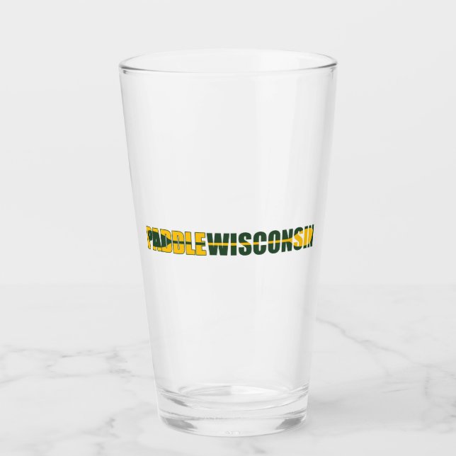 Paddle Wisconsin Kayaking Glass (Front)