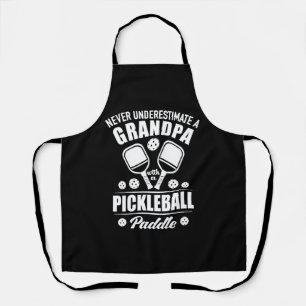 Paddleball - Grandpa With A Pickleball Paddle Apron