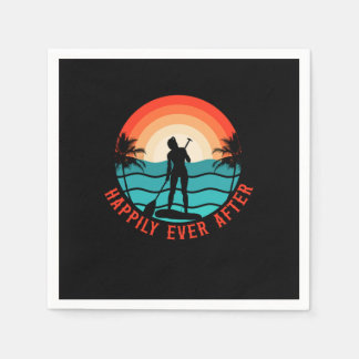 Paddleboard And She Lived Happily Ever After Girl Napkin