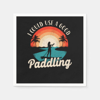 Paddleboard I Could Use A Good Paddling Girl Vinta Napkin