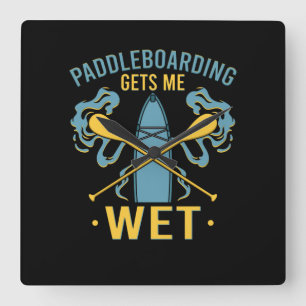 Paddleboard Paddleboarding Square Wall Clock