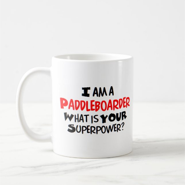 paddleboarder coffee mug (Left)