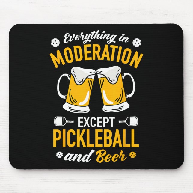 Paddlell Tennis - Dminton Beer Mug Picklell And Be Mouse Mat (Front)