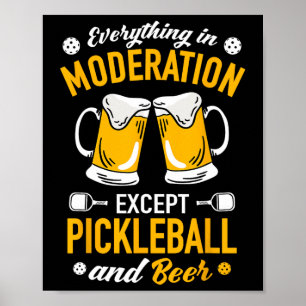 Paddlell Tennis - Dminton Beer Mug Picklell And Be Poster