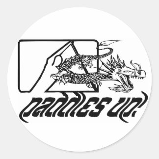 PADDLES UP! CLASSIC ROUND STICKER