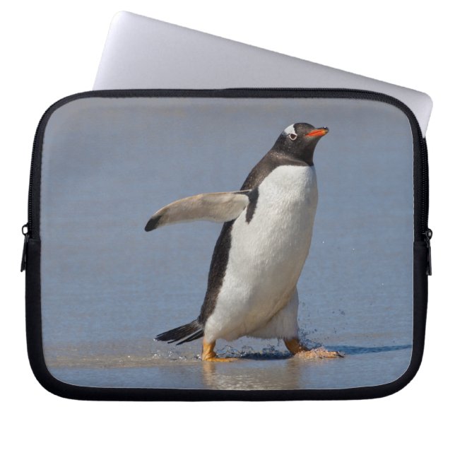 Paddling Gentoo Laptop Sleeve (Front)