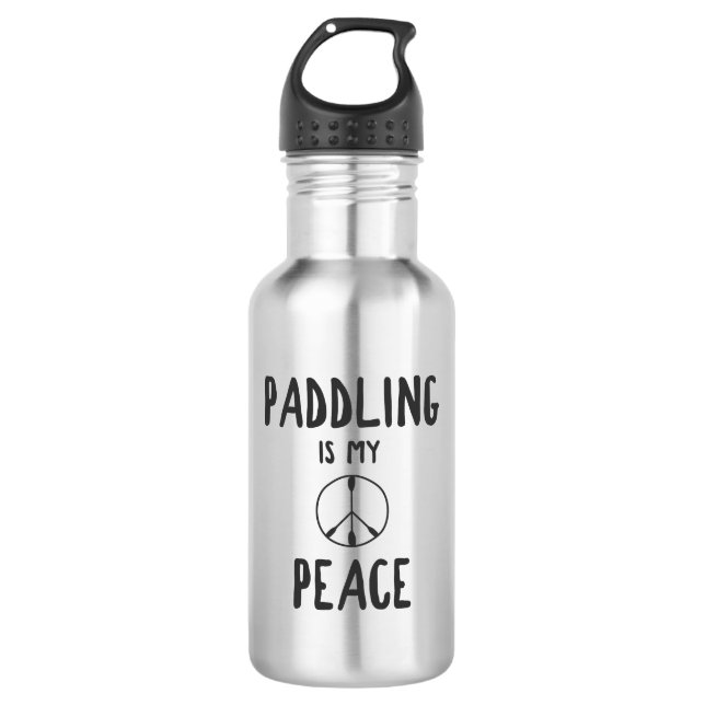 Paddling Is My Peace 532 Ml Water Bottle (Front)