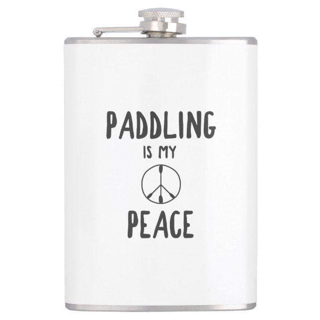 Paddling Is My Peace Hip Flask (Front)