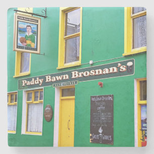 Paddy Bawn, Brosnan, Dingle, Pubs, Ireland Stone Coaster