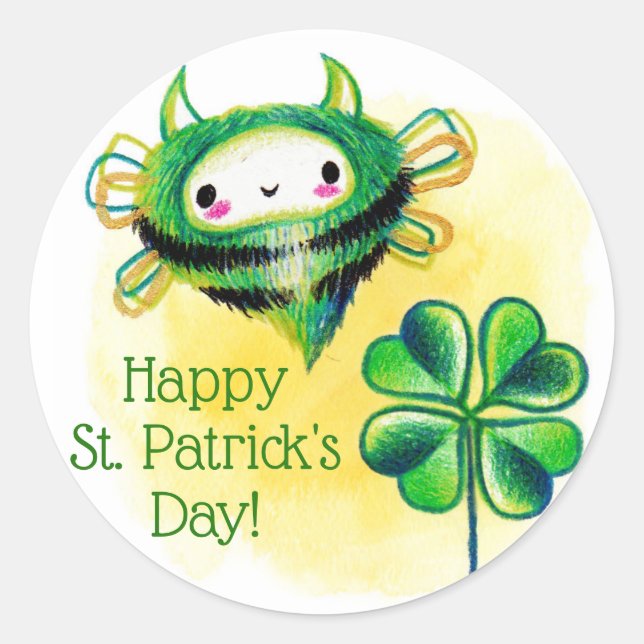 Paddy Bug St. Patrick's Day Stickers (Front)