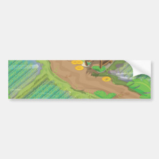 Paddy field of the far east bumper sticker