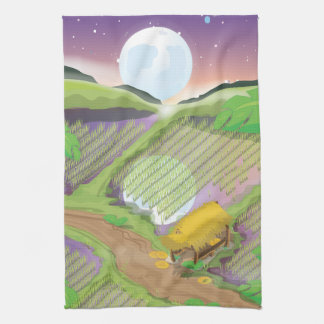 Paddy field of the far east tea towel