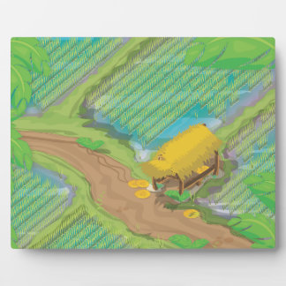Paddy field plaque