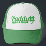 PADDY needs a beer! St Patricks day drinkin design Trucker Hat<br><div class="desc">PADDY needs a beer! St Patricks day drinking design</div>