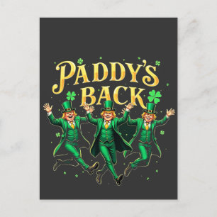 Paddy's Back Funny St Patrick's Day Trump Support  Holiday Postcard