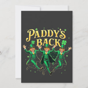 Paddy's Back Funny St Patrick's Day Trump Support Thank You Card