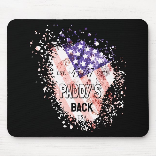 Paddy's Back Funny Trump1  Mouse Mat (Front)