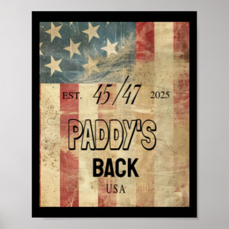 Paddy's Back Funny Trump2  Poster