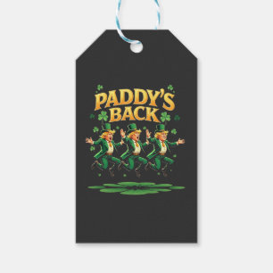 Paddy's Back Funny Trump St Patrick Day Leopard Gift Tags