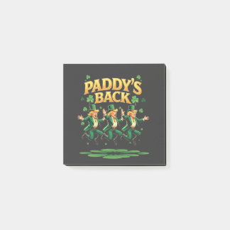 Paddy's Back Funny Trump St Patrick Day Leopard  Post-it Notes