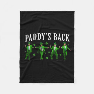 Paddy's Back Funny Trump St Patricks Day Irish Sha Fleece Blanket