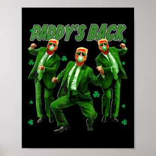 Paddys Back Funny Trump St Patricks Day Irish Sham Poster