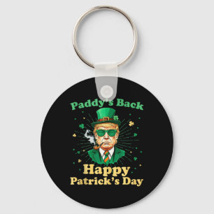 Paddys Back Happy St. Patricks Day 2025 Trump Gree Key Ring