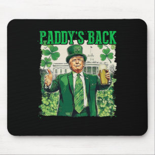 Paddy's Back St Patricks Day Lucky Trump Shamrock Mouse Mat