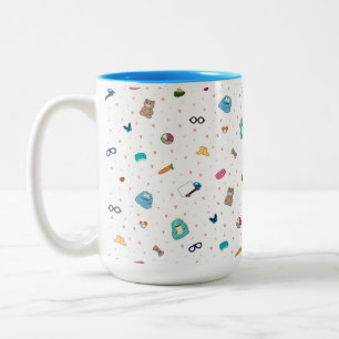 Paddy's favourites cuppa - art by Irina Kolb Two-Tone Coffee Mug