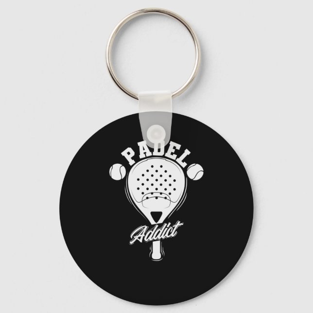 Padel Addict Tennis Ballsportart Key Ring (Front)