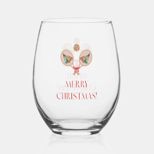 Padel Christmas Wine Glass – A Festive Padel Motif