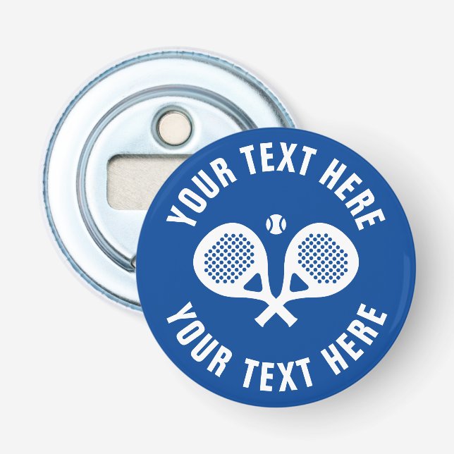 Padel club logo magnetic bottle opener (Front)
