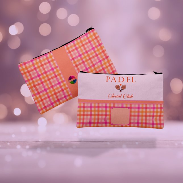 Padel Cosmetic Bag - Social Club Gingham Brights (Creator Uploaded)