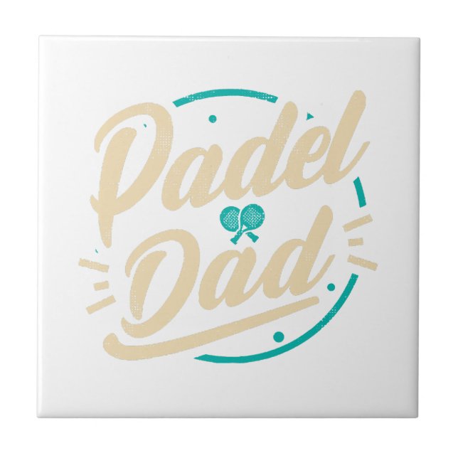Padel Dad Platform Tennis Paddleball Padel  Tile (Front)