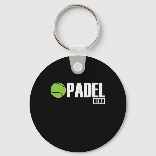 Padel Head Tennis Sport und Ball Key Ring (Front)