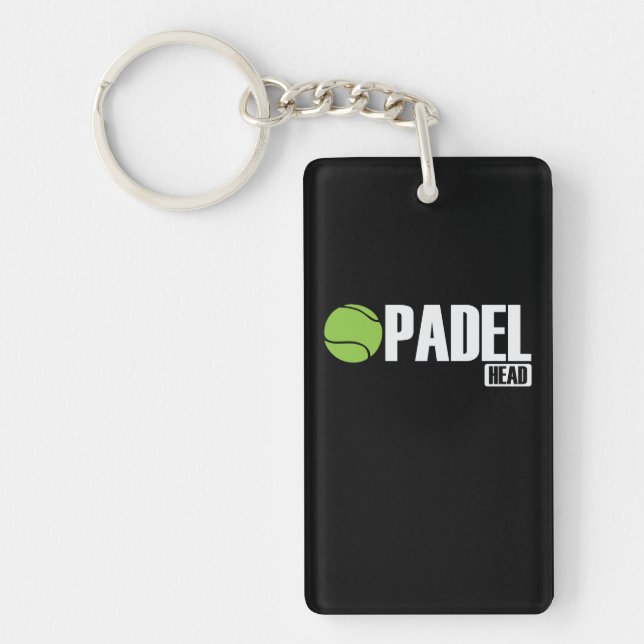 Padel Head Tennis Sport und Ball Key Ring (Front)