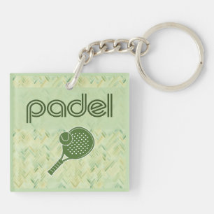 Padel Key Chain – Spanish Tile Vibes Matcha Green