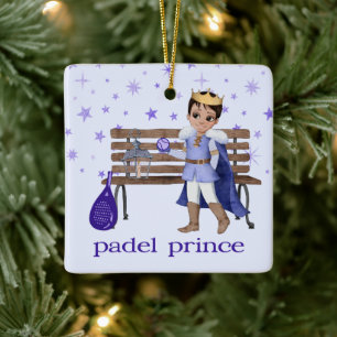 PADEL ORNAMENT – CHARMING PADEL PRINCE in BLUE