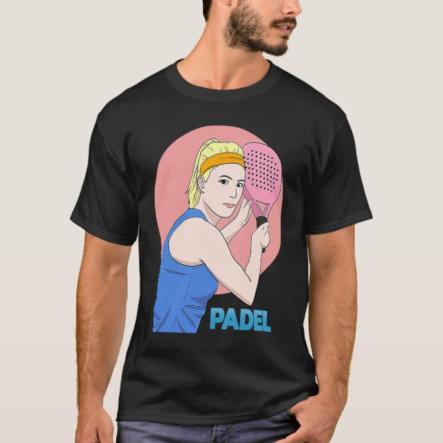 Padel Paddle Tennis Queen Princess Backhand Racket T-Shirt (Front)