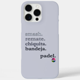 Padel Phone Case-Personalise Word Vibe Black Grey iPhone 16 Pro Max Case