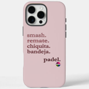 Padel Phone Case-Personalise Word Vibe Dusty Rose iPhone 16 Pro Max Case