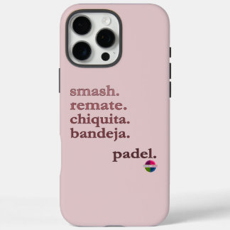 Padel Phone Case-Personalise Word Vibe Dusty Rose iPhone 16 Pro Max Case