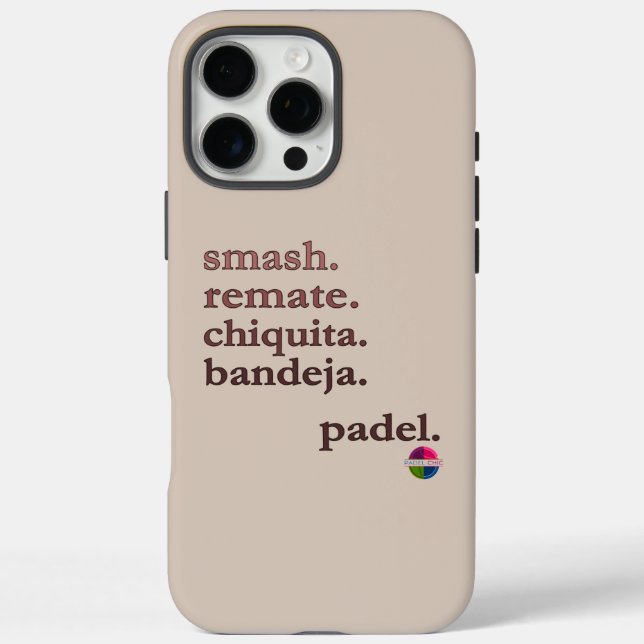 Padel Phone Case-Personalise Word Vibe Taupe Brown Case-Mate iPhone Case (Back)