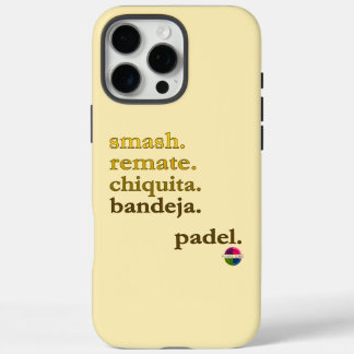 Padel Phone Case-Personalise Word Vibe Yellow Gold iPhone 16 Pro Max Case