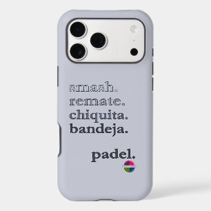 Padel Phone Case-Personalize Word Vibe Black Grey