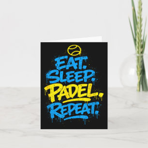 Padel player funny repeat design card