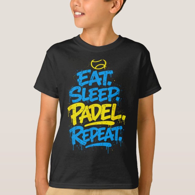 Padel player funny repeat design  T-Shirt (Front)