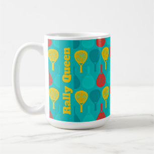 Padel Racket Fuel, custom text Coffee Mug