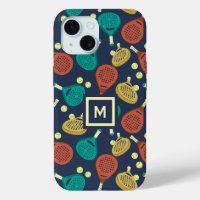 Padel Rackets Pattern with Initial